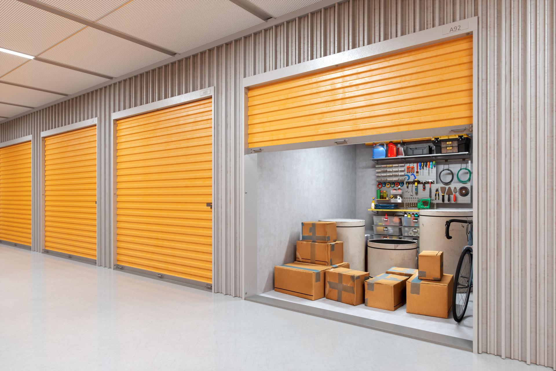 Self-Storage Facility Interior with Tools